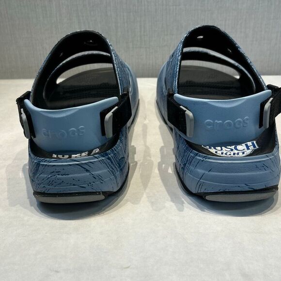 Busch Light x Crocs All-Terrain Sandals Mens Sz 14 Blue Beer Adjustable Open Toe main image 9